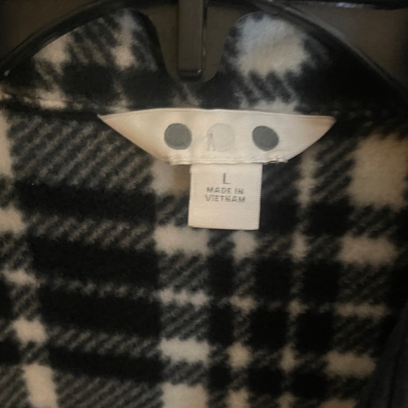 Three Dots Women’s Black Corduroy Jacket Large Flannel Lined Made in USA - Picture 4 of 6